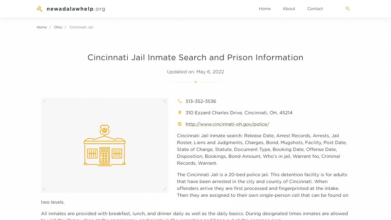 Cincinnati Jail Inmate Search, Visitation, Phone no ...